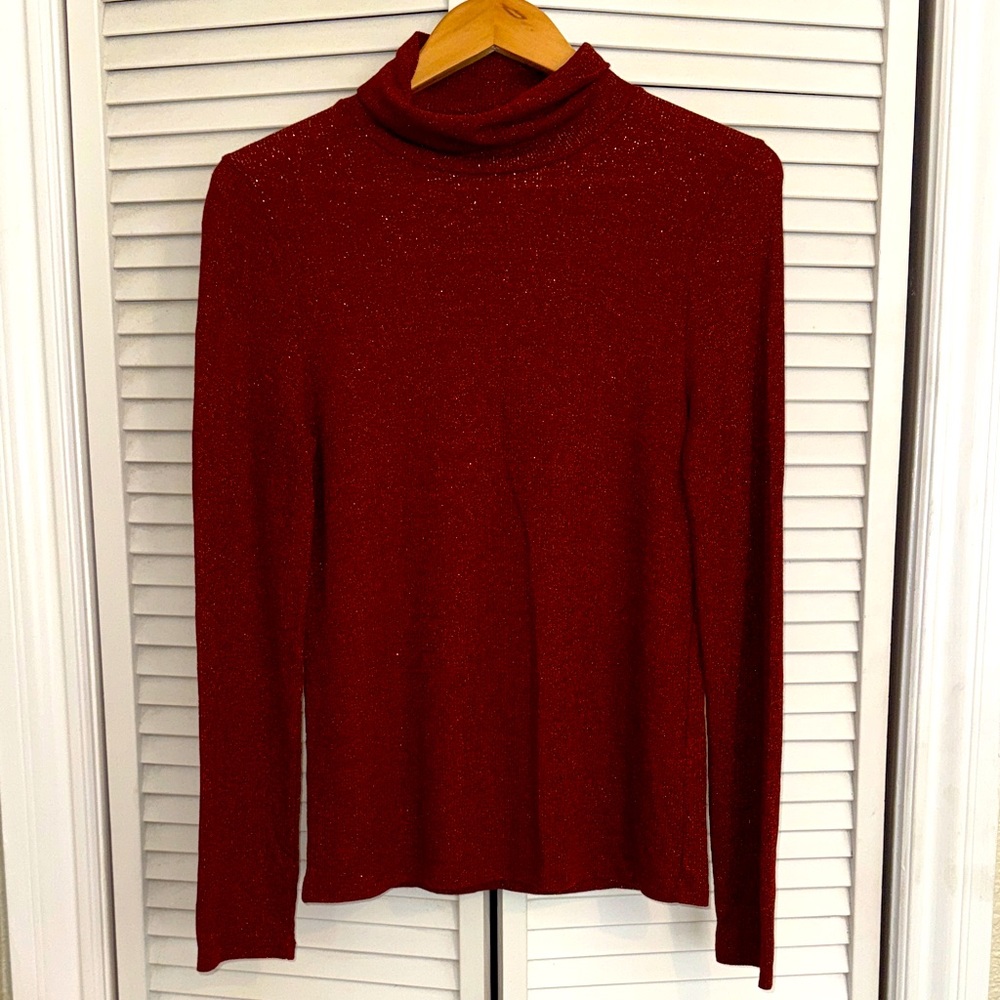Madewell Sparkling Rusty Turtleneck Light Sweater - L